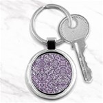 Colorful Intricate Tribal Pattern Key Chains (Round)  Front