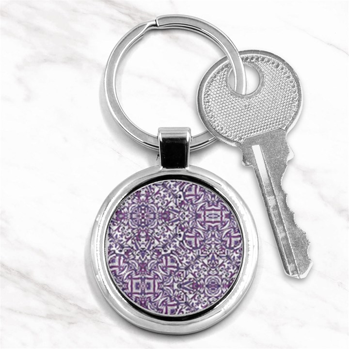 Colorful Intricate Tribal Pattern Key Chains (Round) 