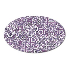 Colorful Intricate Tribal Pattern Oval Magnet by dflcprints