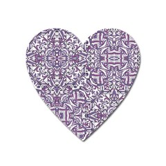 Colorful Intricate Tribal Pattern Heart Magnet by dflcprints