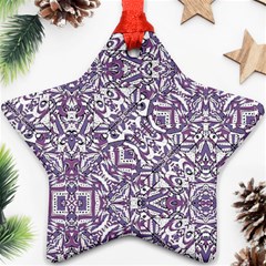 Colorful Intricate Tribal Pattern Star Ornament (two Sides) by dflcprints