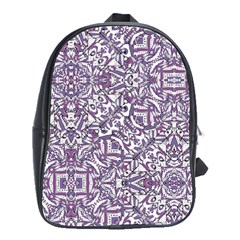 Colorful Intricate Tribal Pattern School Bag (large) by dflcprints