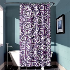 Colorful Intricate Tribal Pattern Shower Curtain 36  X 72  (stall)  by dflcprints