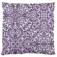 Colorful Intricate Tribal Pattern Large Cushion Case (two Sides) by dflcprints