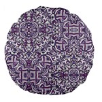 Colorful Intricate Tribal Pattern Large 18  Premium Flano Round Cushions Front