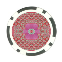 Fantasy Flowers In Everything That Is Around Us In A Free Environment Poker Chip Card Guard by pepitasart