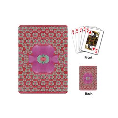 Fantasy Flowers In Everything That Is Around Us In A Free Environment Playing Cards (mini)  by pepitasart