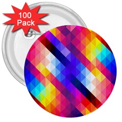 Abstract Background Colorful Pattern 3  Buttons (100 pack) 