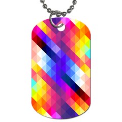 Abstract Background Colorful Pattern Dog Tag (One Side)