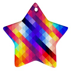 Abstract Background Colorful Pattern Star Ornament (Two Sides)