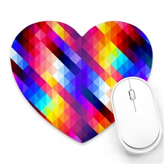 Abstract Background Colorful Pattern Heart Mousepads