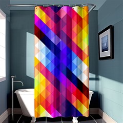 Abstract Background Colorful Pattern Shower Curtain 36  x 72  (Stall) 