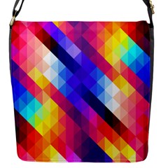 Abstract Background Colorful Pattern Flap Messenger Bag (S)