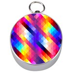 Abstract Background Colorful Pattern Silver Compasses Front