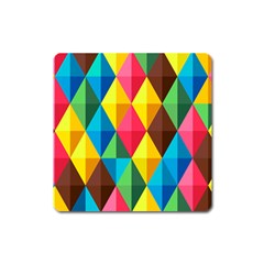 Background Colorful Abstract Square Magnet