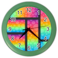 Background Colorful Abstract Color Wall Clocks by Nexatart