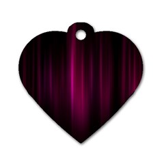 Theater Cinema Curtain Stripes Dog Tag Heart (one Side) by Nexatart