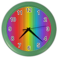 Background Colorful Abstract Color Wall Clocks by Nexatart