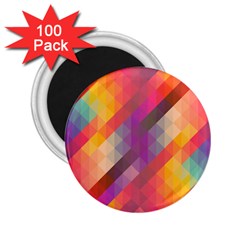 Abstract Background Colorful Pattern 2 25  Magnets (100 Pack)  by Nexatart