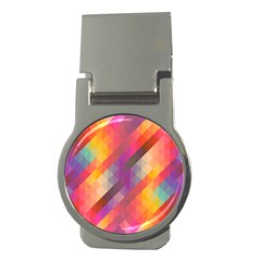 Abstract Background Colorful Pattern Money Clips (round)  by Nexatart