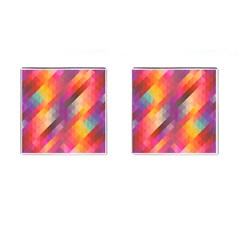 Abstract Background Colorful Pattern Cufflinks (square) by Nexatart