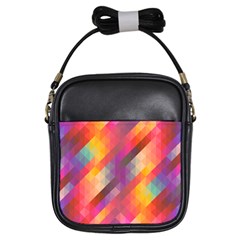 Abstract Background Colorful Pattern Girls Sling Bags by Nexatart