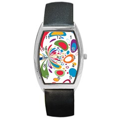 Light Circle Background Points Barrel Style Metal Watch by Nexatart