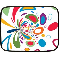 Light Circle Background Points Fleece Blanket (mini) by Nexatart