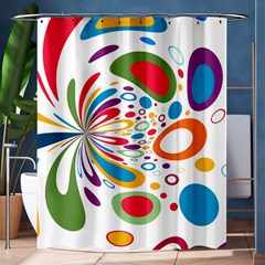 Light Circle Background Points Shower Curtain 60  X 72  (medium)  by Nexatart