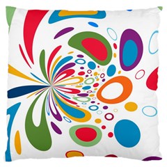 Light Circle Background Points Large Flano Cushion Case (two Sides) by Nexatart