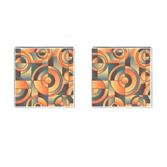 Background Abstract Orange Blue Cufflinks (square) by Nexatart