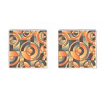 Background Abstract Orange Blue Cufflinks (Square) Front(Pair)