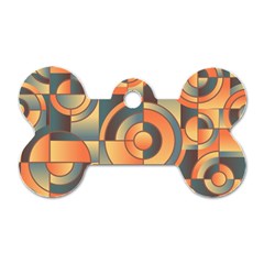 Background Abstract Orange Blue Dog Tag Bone (two Sides) by Nexatart