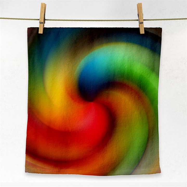 Abstract Spiral Art Creativity Face Towel