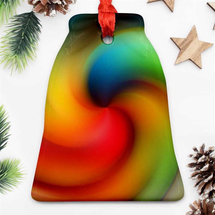 Abstract Spiral Art Creativity Bell Ornament (Two Sides)