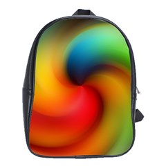 Abstract Spiral Art Creativity School Bag (xl) by Nexatart