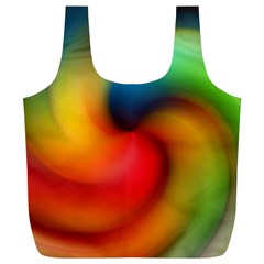 Abstract Spiral Art Creativity Full Print Recycle Bags (l)  by Nexatart