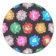 Background Colorful Abstract Magnet 5  (round) by Nexatart