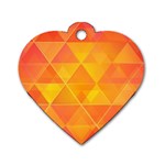 Background Colorful Abstract Dog Tag Heart (One Side) Front