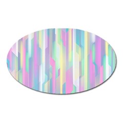 Background Abstract Pastels Oval Magnet by Nexatart