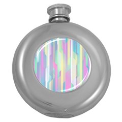 Background Abstract Pastels Round Hip Flask (5 Oz) by Nexatart