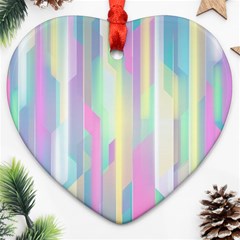 Background Abstract Pastels Heart Ornament (two Sides) by Nexatart