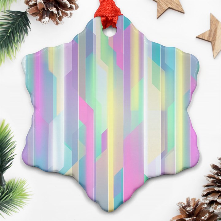 Background Abstract Pastels Ornament (Snowflake)