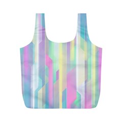 Background Abstract Pastels Full Print Recycle Bags (m)  by Nexatart