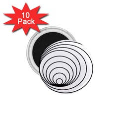 Spiral Eddy Route Symbol Bent 1 75  Magnets (10 Pack)  by Nexatart