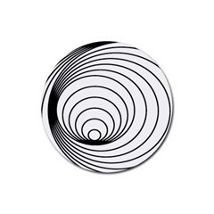 Spiral Eddy Route Symbol Bent Rubber Coaster (round)  by Nexatart