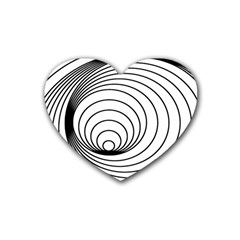 Spiral Eddy Route Symbol Bent Heart Coaster (4 Pack)  by Nexatart