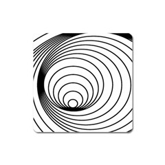 Spiral Eddy Route Symbol Bent Square Magnet by Nexatart