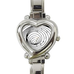 Spiral Eddy Route Symbol Bent Heart Italian Charm Watch