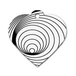 Spiral Eddy Route Symbol Bent Dog Tag Heart (One Side) Front